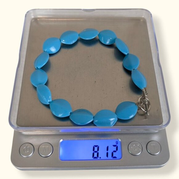 (2/$20) Vintage Blue Beaded Anklet - Picture 4 of 4